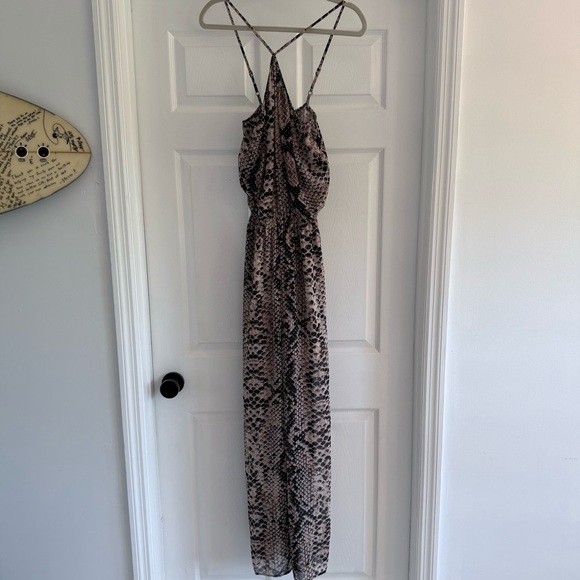 SHOW ME YOUR MUMU Snake Print Wide Leg Jumpsuit Boho Festival Vacation Chic XS - Picture 7 of 13